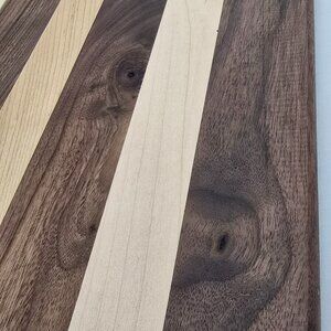 Handmade cutting board Walnut anf d Maple 9.5 X 13.5 inches